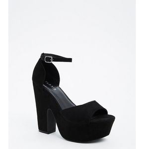 Torrid Ankle Strap Peep Toe Platform Heel
